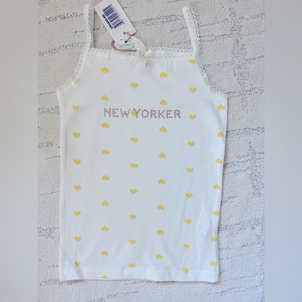 ONE OF A KIND KIDS NEW YORKER BLING HEART TANK